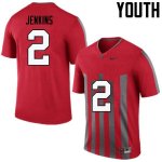 Youth Ohio State Buckeyes #2 Malcolm Jenkins Throwback Nike NCAA College Football Jersey Limited GCY5744NH